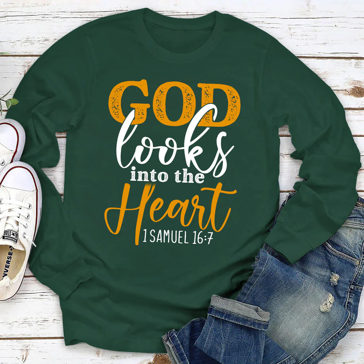 God Looks Into The Heart | 2D Unisex Long Sleeve