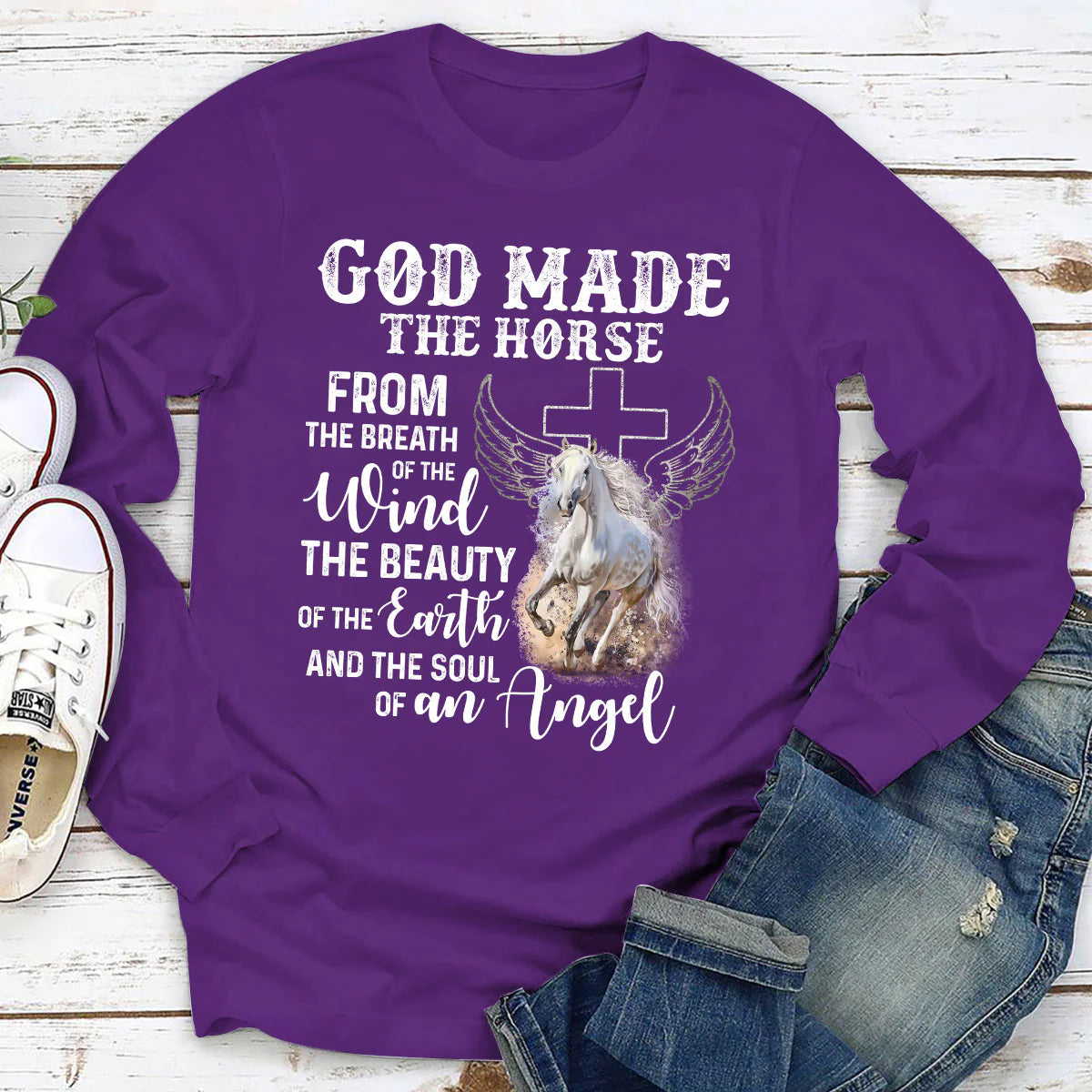 God Made The Horse From The Breath Of The Wind | 2D Unisex Long Sleeve