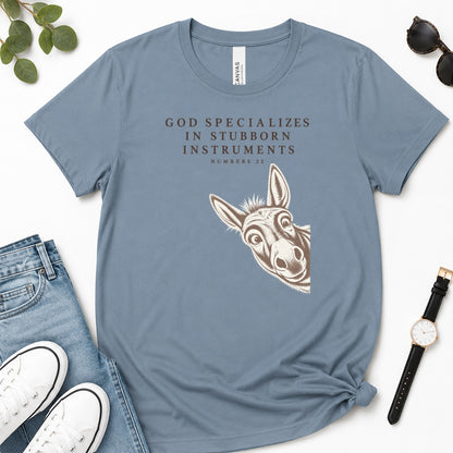 God Specializes In Stubborn Instruments, Gift For Funny Christians - 2D Unisex Premium T-shirt