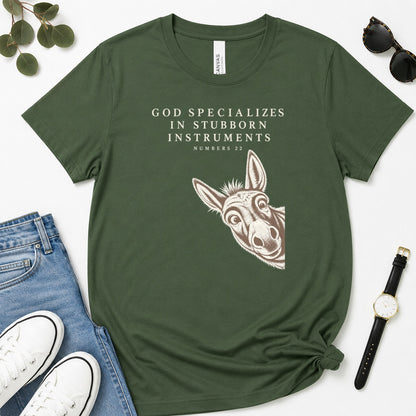 God Specializes In Stubborn Instruments, Gift For Funny Christians - 2D Unisex Premium T-shirt