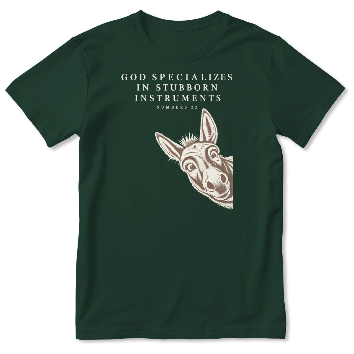 God Specializes In Stubborn Instruments Numbers 22 Donkey, Gift For Christian Bible Humor Lovers - 2D Unisex T-shirt
