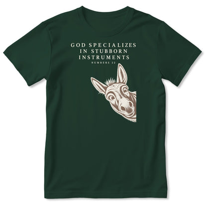 God Specializes In Stubborn Instruments Numbers 22 Donkey, Gift For Christian Bible Humor Lovers - 2D Unisex T-shirt