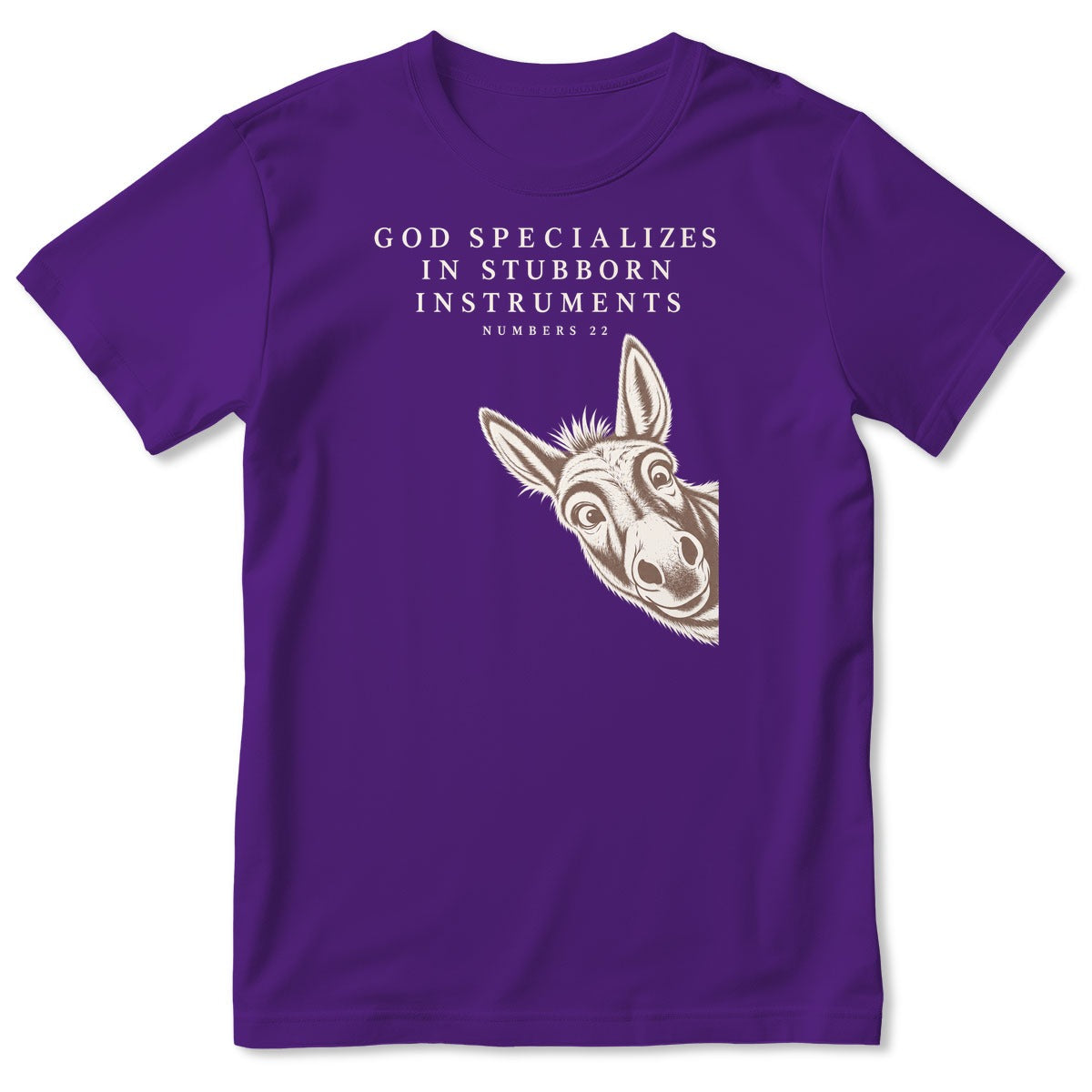 God Specializes In Stubborn Instruments Numbers 22 Donkey, Gift For Christian Bible Humor Lovers - 2D Unisex T-shirt