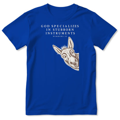 God Specializes In Stubborn Instruments Numbers 22 Donkey, Gift For Christian Bible Humor Lovers - 2D Unisex T-shirt