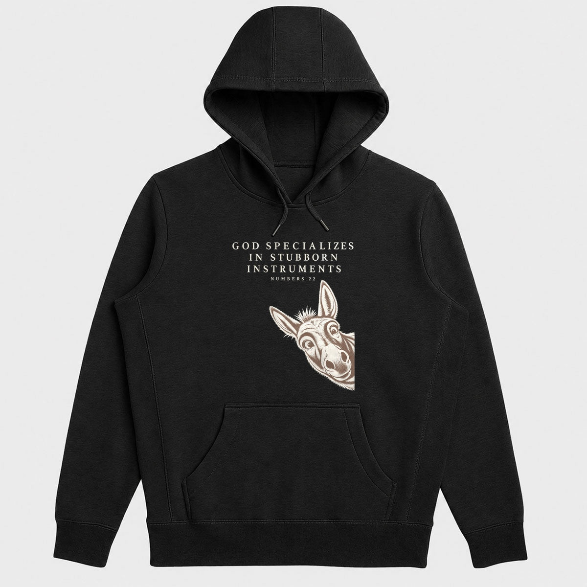 God Specializes In Stubborn Instruments Numbers 22, Gift For Christian Donkey Lovers - 2D Unisex Hoodie