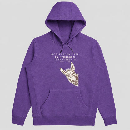 God Specializes In Stubborn Instruments Numbers 22, Gift For Christian Donkey Lovers - 2D Unisex Hoodie