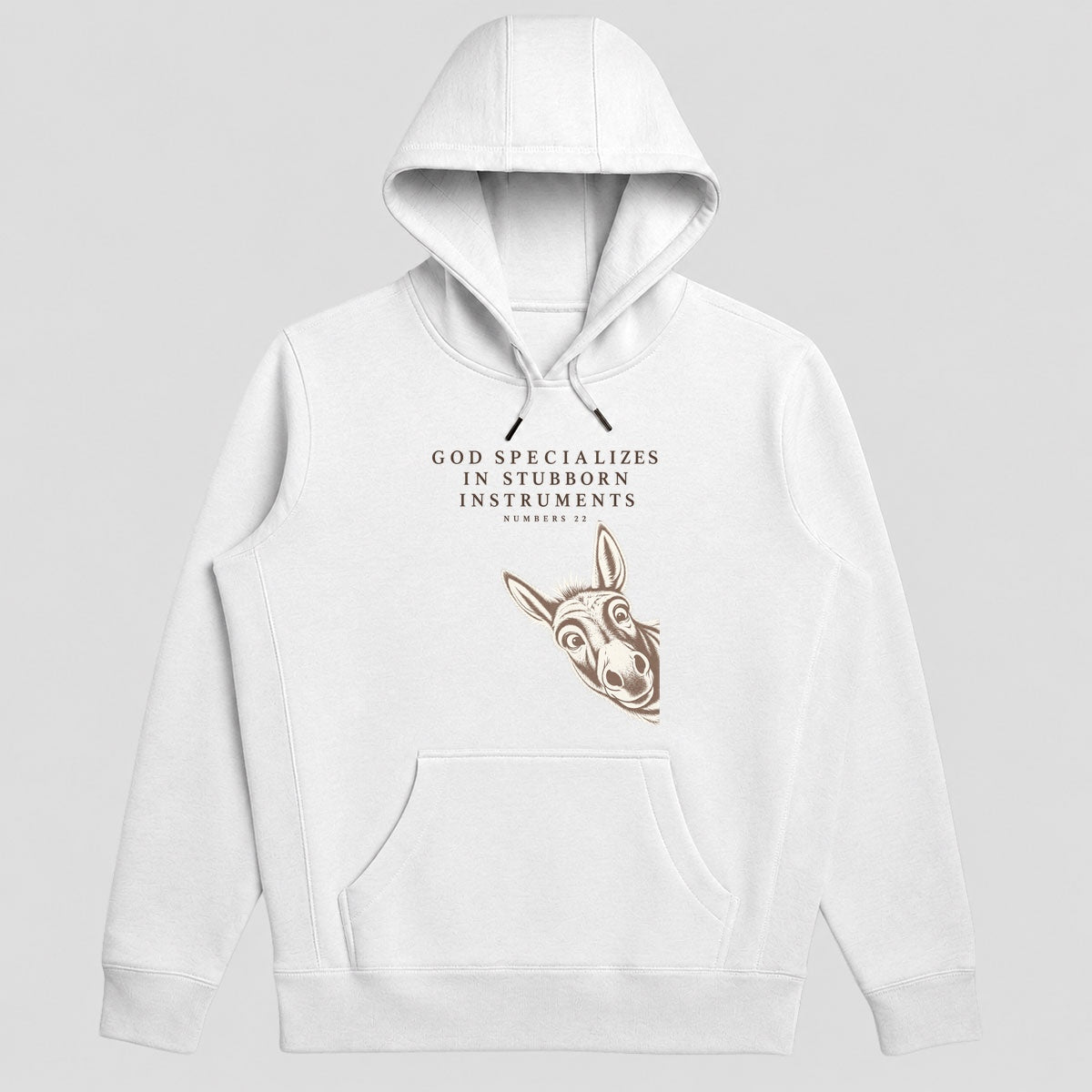 God Specializes In Stubborn Instruments Numbers 22, Gift For Christian Donkey Lovers - 2D Unisex Hoodie