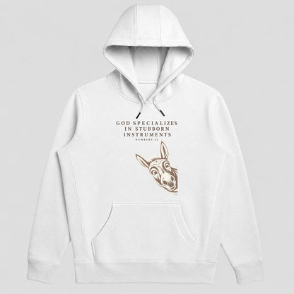 God Specializes In Stubborn Instruments Numbers 22, Gift For Christian Donkey Lovers - 2D Unisex Hoodie