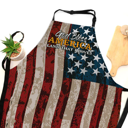 God Bless America- Apron With Neck Strap