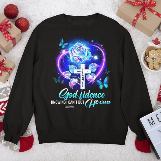 Godfidence Knowing I Can't But He Can | 2D Unisex Sweatshirt