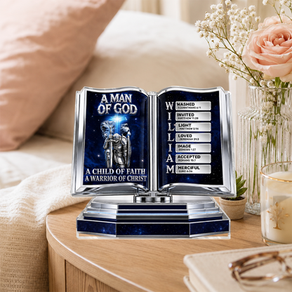 Man Of God, Gift For Men | Personalized Custom Shaped Acrylic Plaque