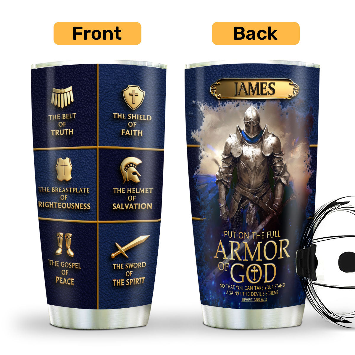 Armor Of God | Personalized Stainless Steel Tumbler