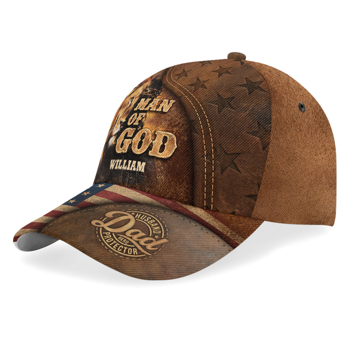 Man Of God Husband Dad Protector Hero | Personalized Classic Cap