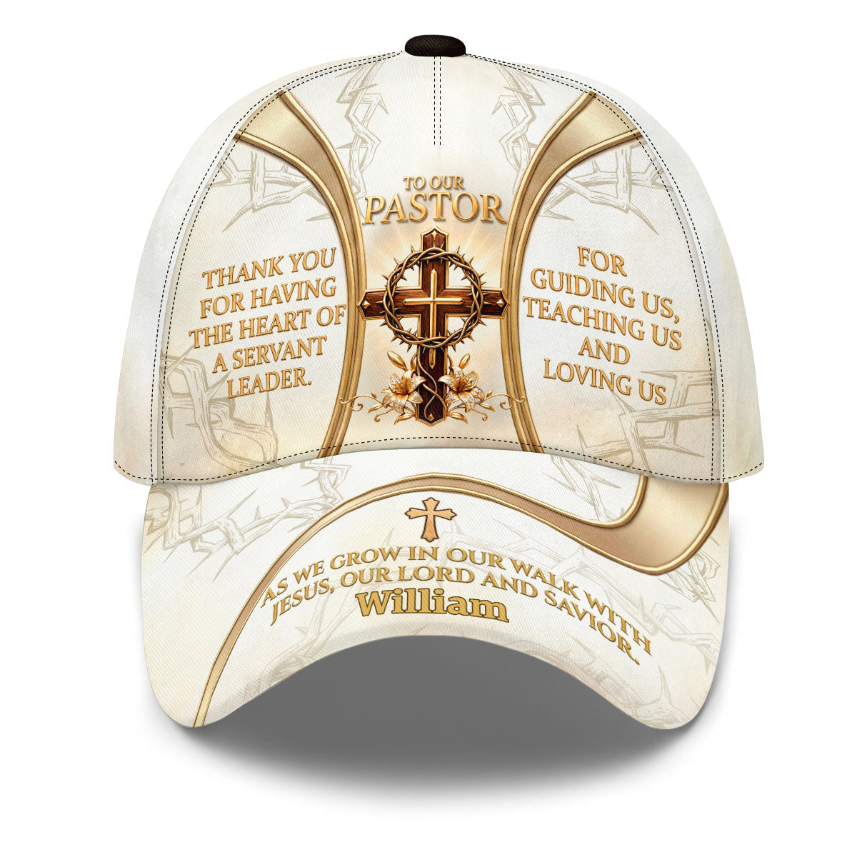 To Our Pastor For Having The Heart Of A Servant Leader | Personalized Classic Cap