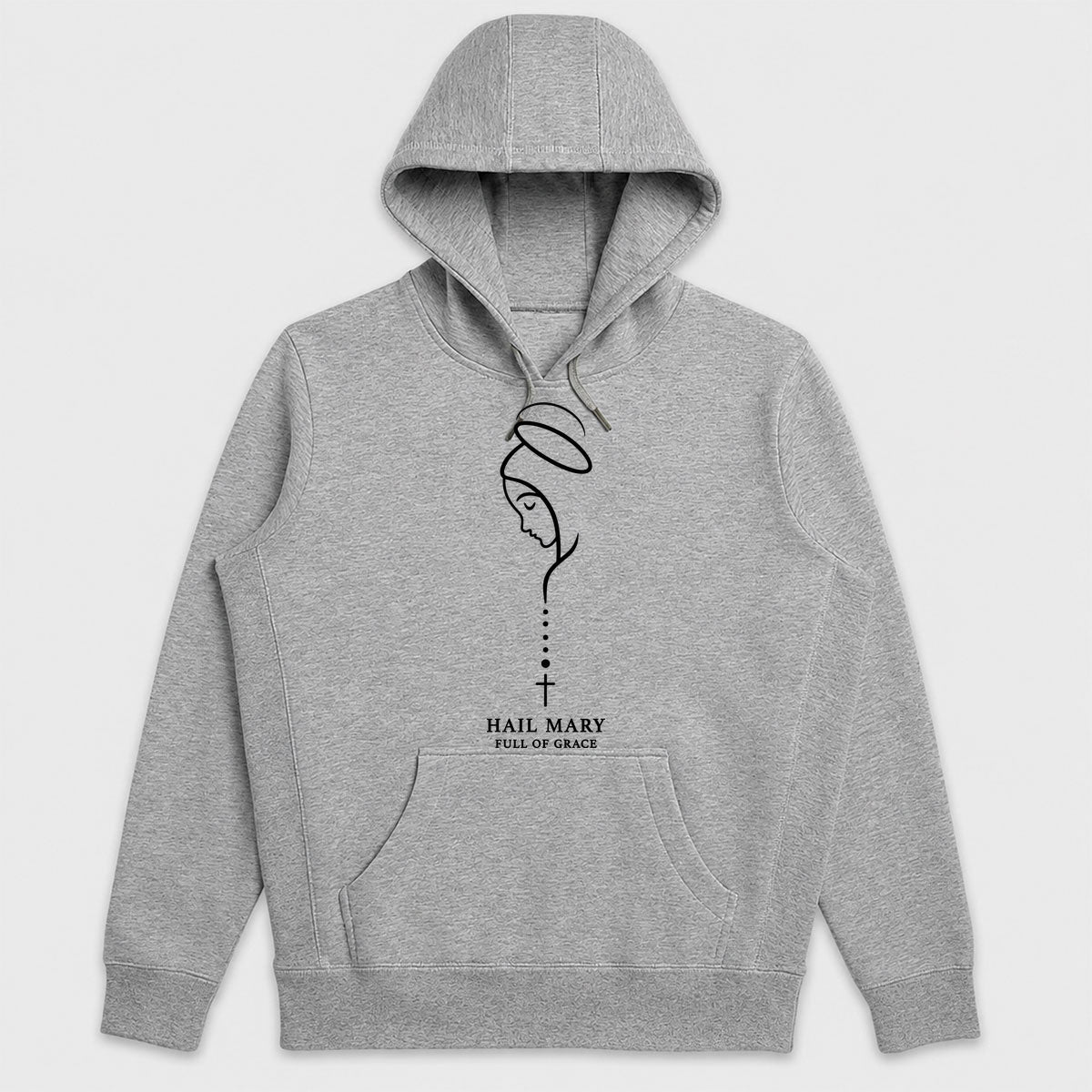 Hail Mary Full Of Grace, Gift For Grandma - 2D Unisex Hoodie