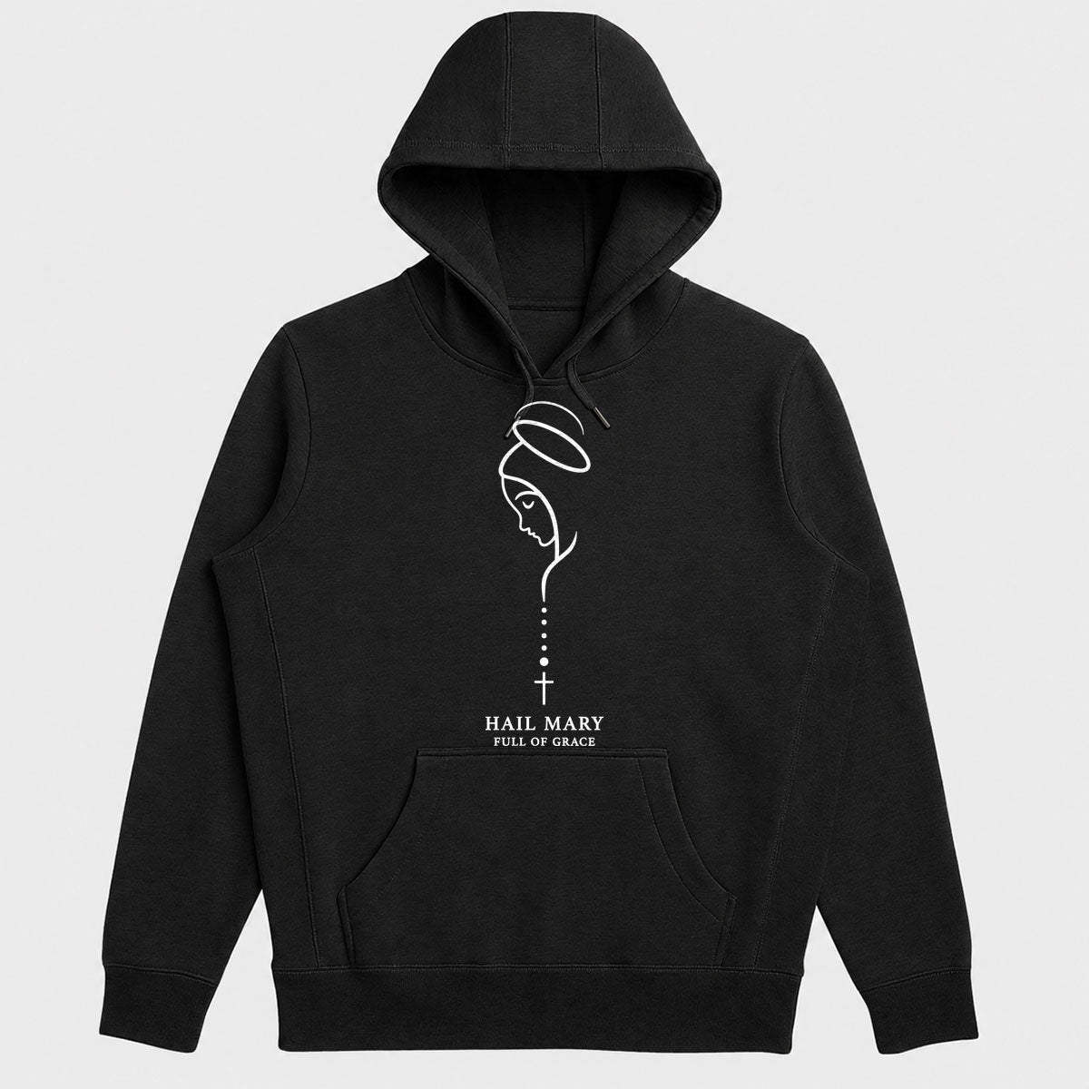 Hail Mary Full Of Grace, Gift For Grandma - 2D Unisex Hoodie