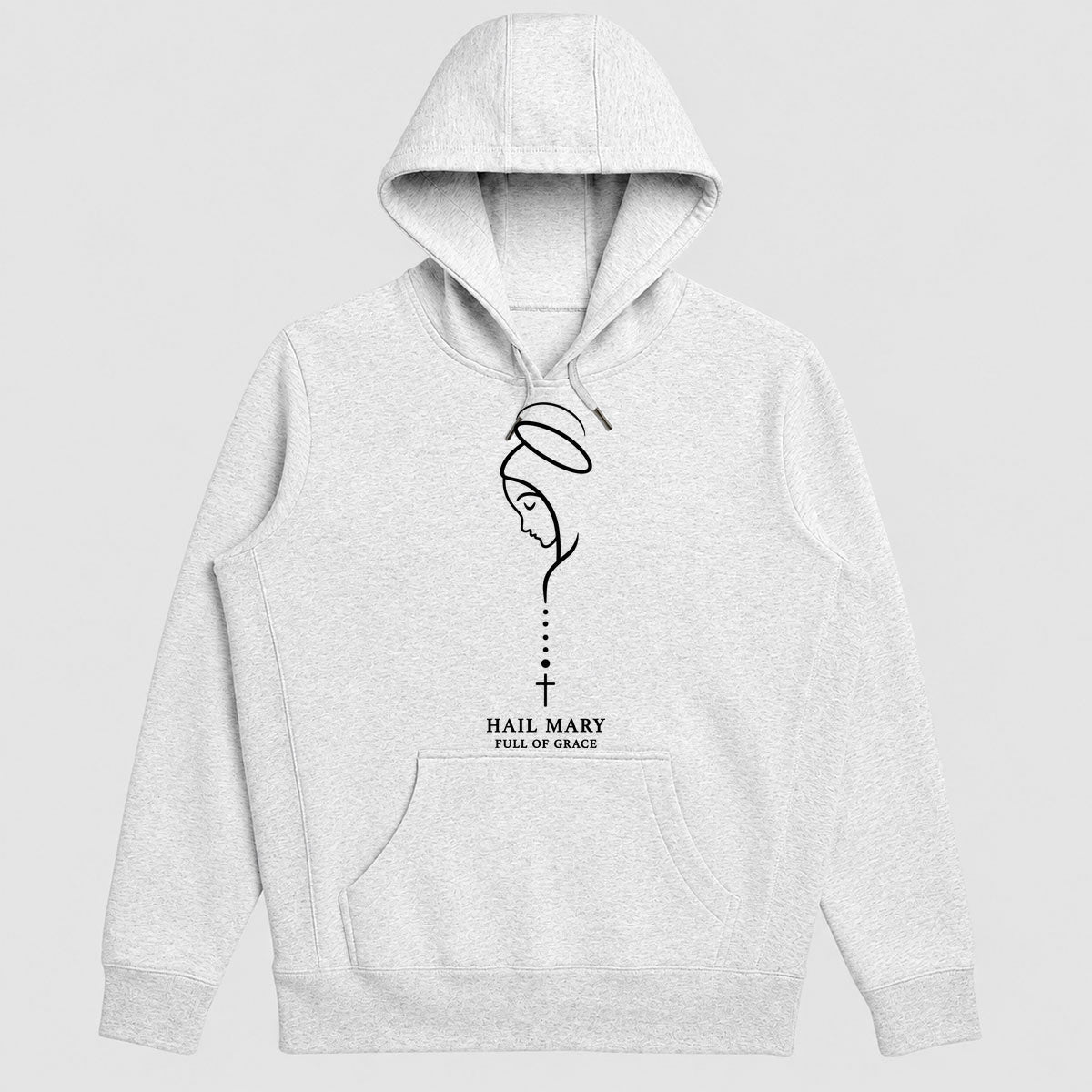Hail Mary Full Of Grace, Gift For Grandma - 2D Unisex Hoodie