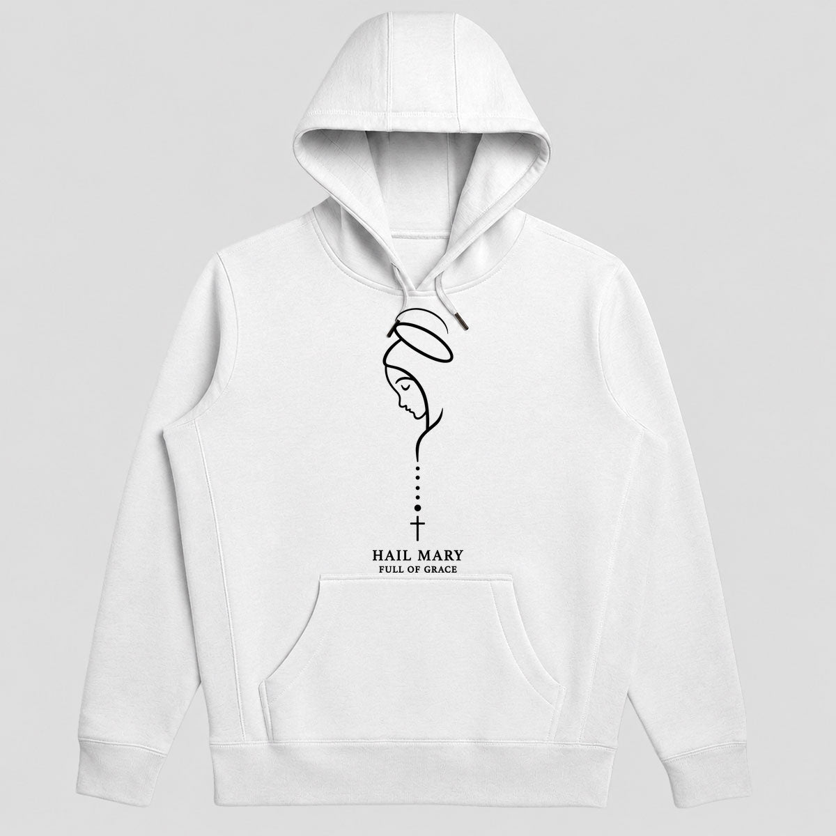 Hail Mary Full Of Grace, Gift For Grandma - 2D Unisex Hoodie