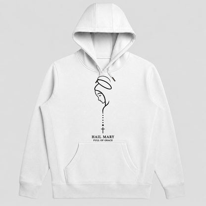 Hail Mary Full Of Grace, Gift For Grandma - 2D Unisex Hoodie