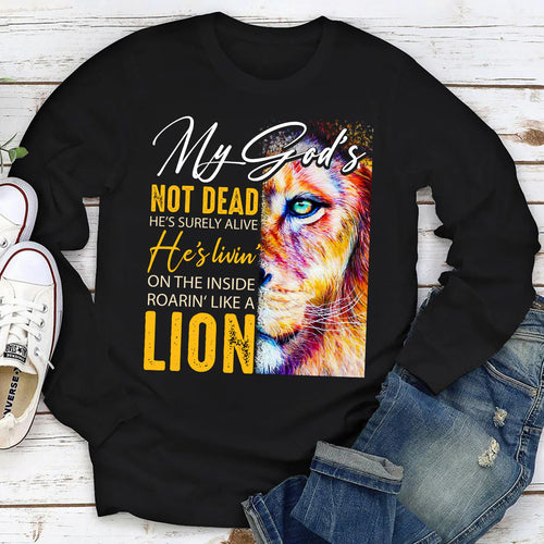 He's Livin' On The Inside Roarin' Like A Lion | 2D Unisex Long Sleeve
