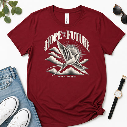 Hope And A Future, Jeremiah 29:11, Gift For Christian Graduates - 2D Unisex Premium T-shirt