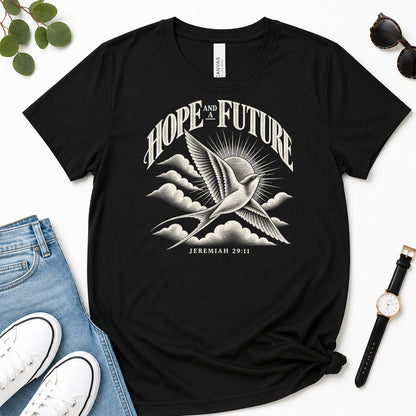 Hope And A Future, Jeremiah 29:11, Gift For Christian Graduates - 2D Unisex Premium T-shirt