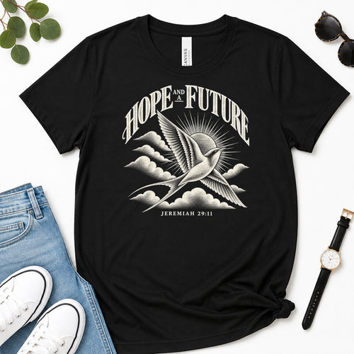 Hope And A Future, Jeremiah 29:11, Gift For Christian Graduates - 2D Unisex Premium T-shirt
