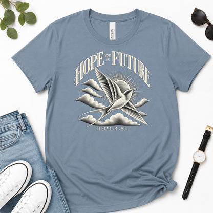 Hope And A Future, Jeremiah 29:11, Gift For Christian Graduates - 2D Unisex Premium T-shirt