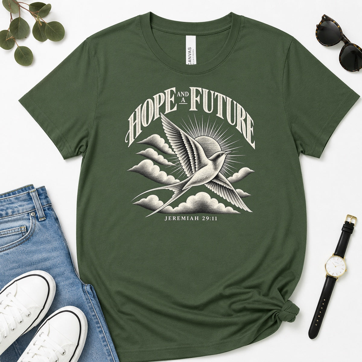 Hope And A Future, Jeremiah 29:11, Gift For Christian Graduates - 2D Unisex Premium T-shirt