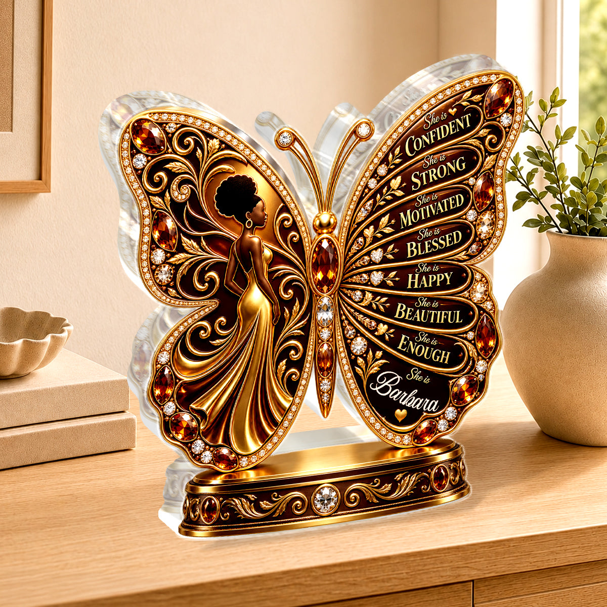 She Is Blessed, Gift For Her | Personalized Custom Shaped Acrylic Plaque