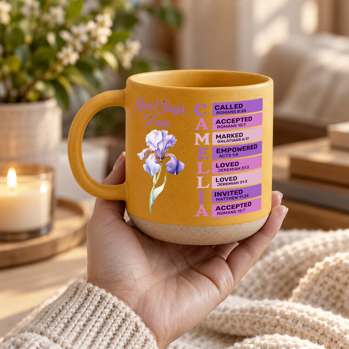 God Says I Am, Gift For Women | Personalized Pottery Mug