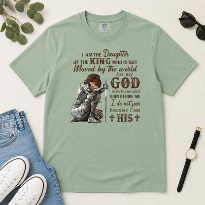 I Am The Daughter Of The King, Gift For Christian Women - 2D Unisex Garment-dyed T-shirt