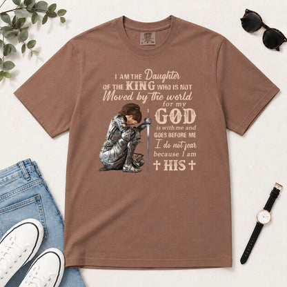 I Am The Daughter Of The King, Gift For Christian Women - 2D Unisex Garment-dyed T-shirt