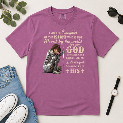 I Am The Daughter Of The King, Gift For Christian Women - 2D Unisex Garment-dyed T-shirt