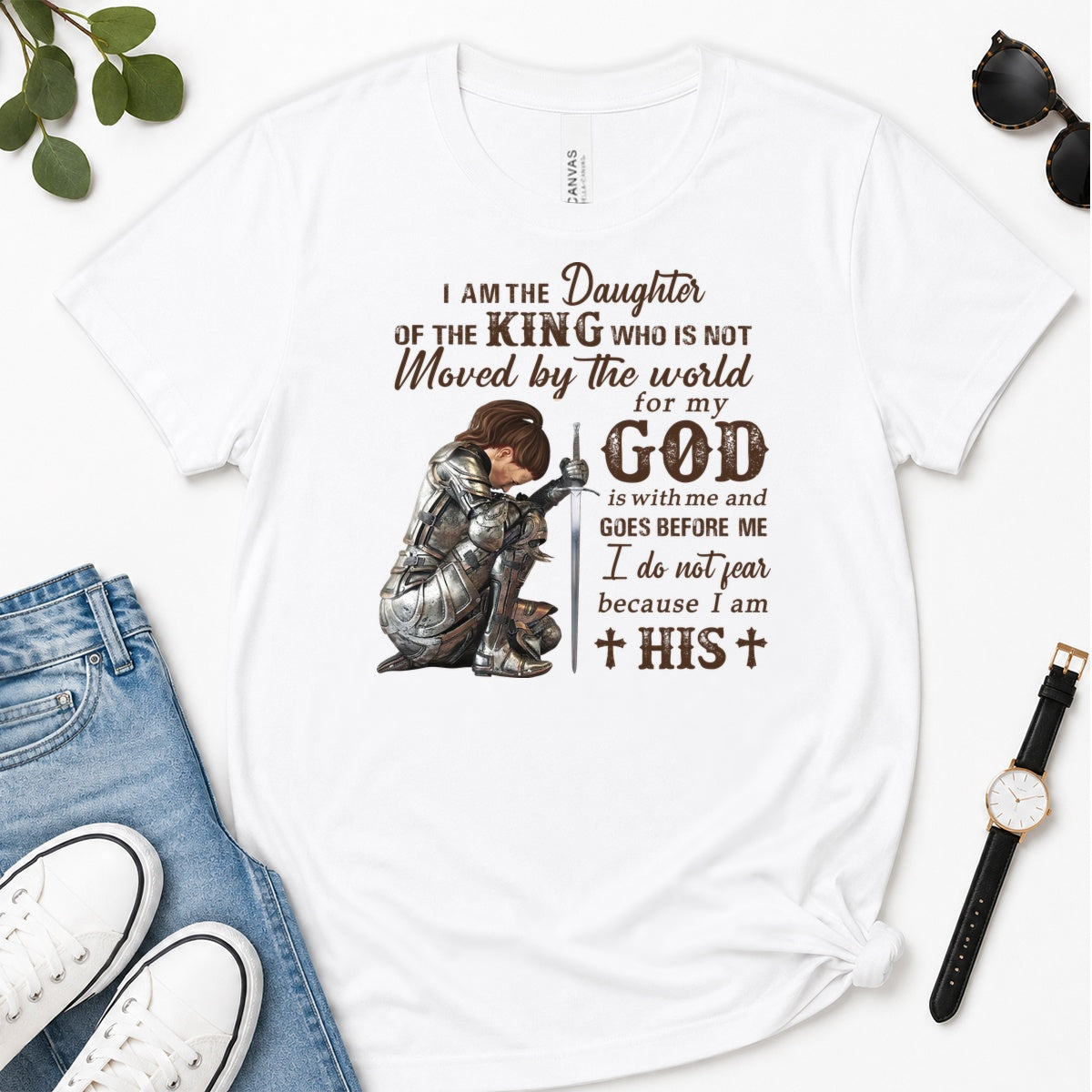 I Am The Daughter Of The King, Gift For Christian Women - 2D Unisex Premium T-shirt