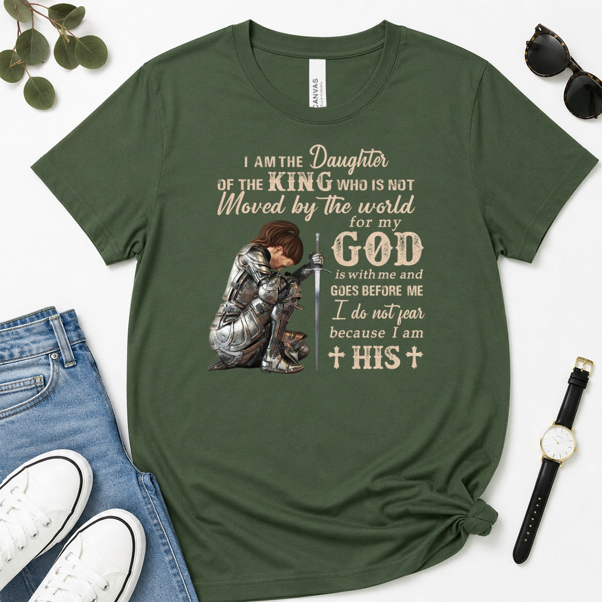 I Am The Daughter Of The King, Gift For Christian Women - 2D Unisex Premium T-shirt