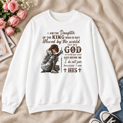 I Am The Daughter Of The King, Gift For Christian Women - 2D Unisex Sweatshirt