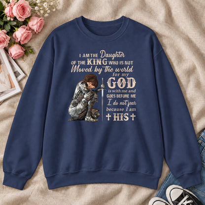 I Am The Daughter Of The King, Gift For Christian Women - 2D Unisex Sweatshirt