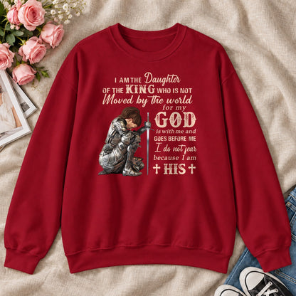 I Am The Daughter Of The King, Gift For Christian Women - 2D Unisex Sweatshirt