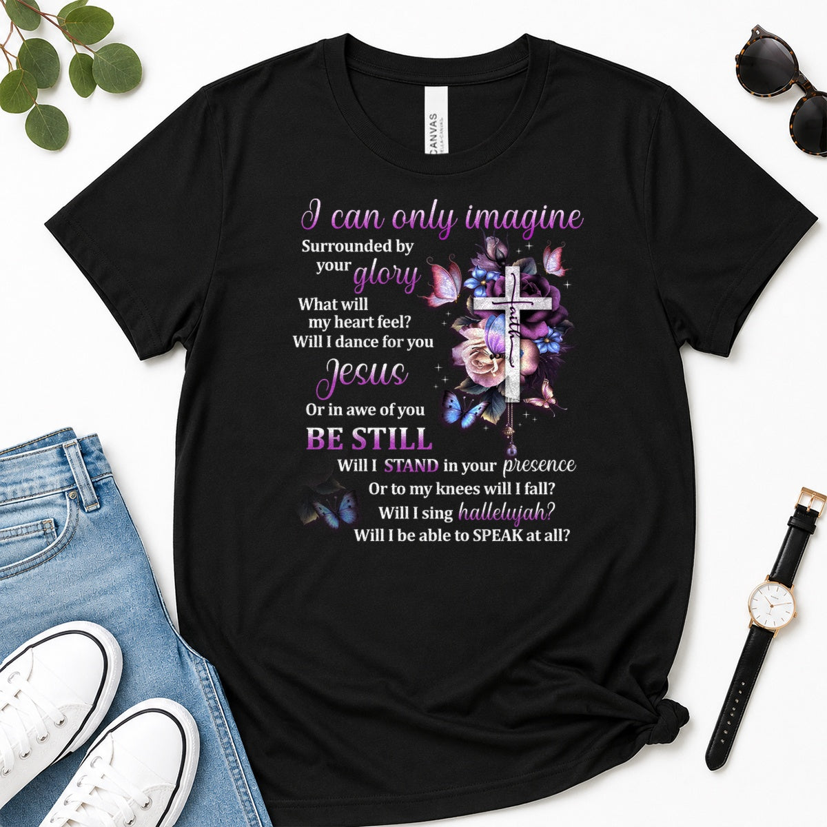 I Can Only Imagine, Gift For Christian Women - 2D Unisex Premium T-shirt