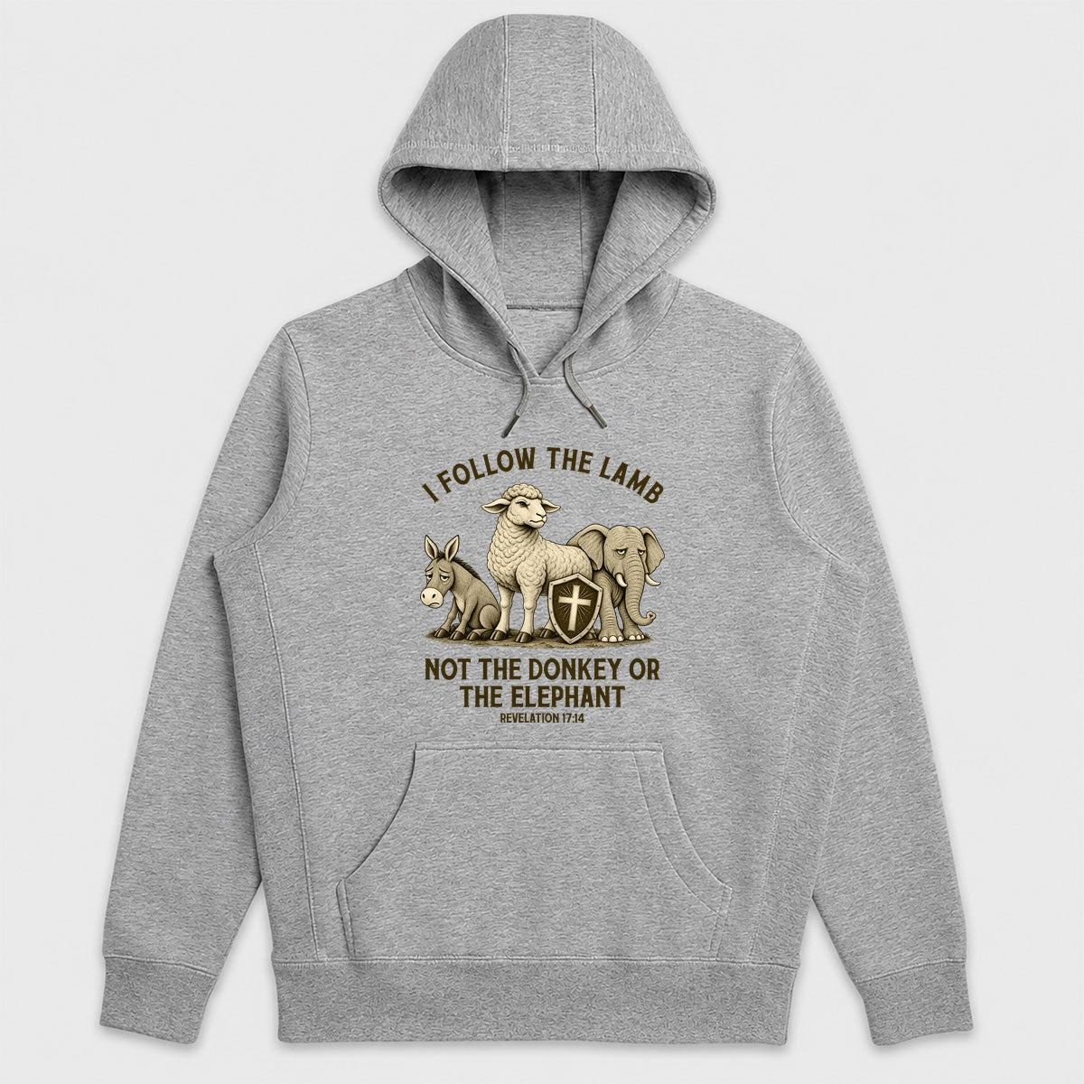 I Follow The Lamb Not The Donkey Or The Elephant, Gift For Christian Voters - 2D Unisex Hoodie
