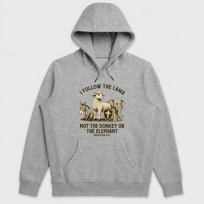 I Follow The Lamb Not The Donkey Or The Elephant, Gift For Christian Voters - 2D Unisex Hoodie