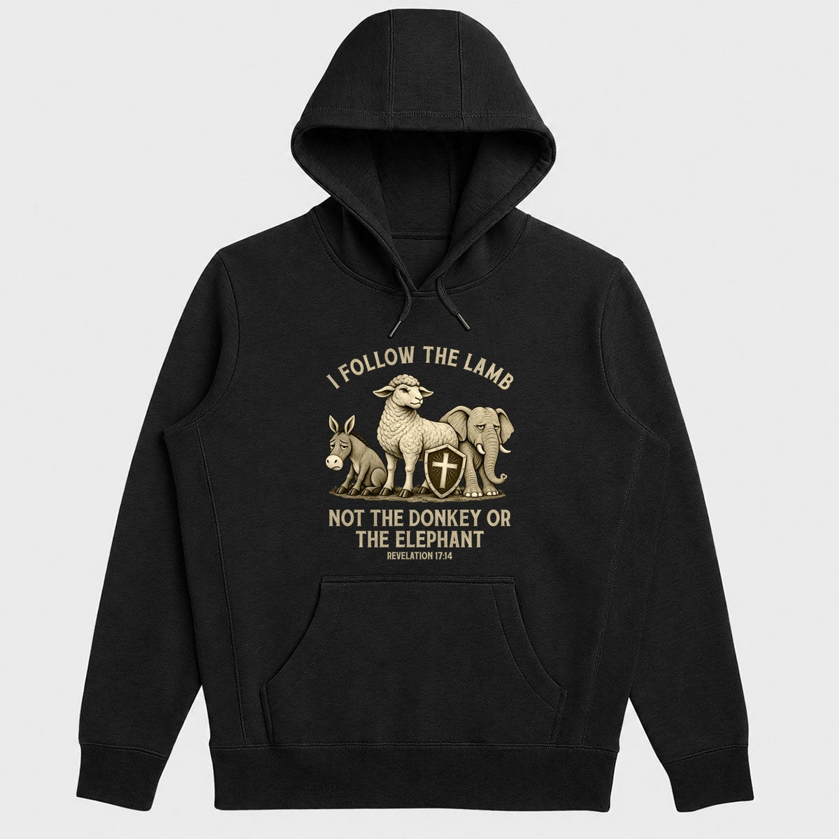 I Follow The Lamb Not The Donkey Or The Elephant, Gift For Christian Voters - 2D Unisex Hoodie