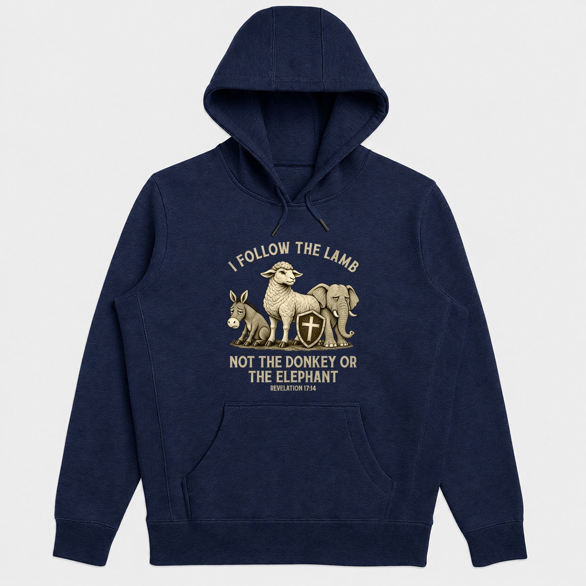 I Follow The Lamb Not The Donkey Or The Elephant, Gift For Christian Voters - 2D Unisex Hoodie