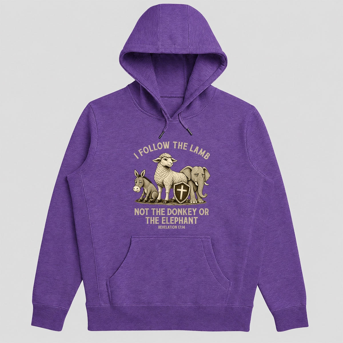 I Follow The Lamb Not The Donkey Or The Elephant, Gift For Christian Voters - 2D Unisex Hoodie