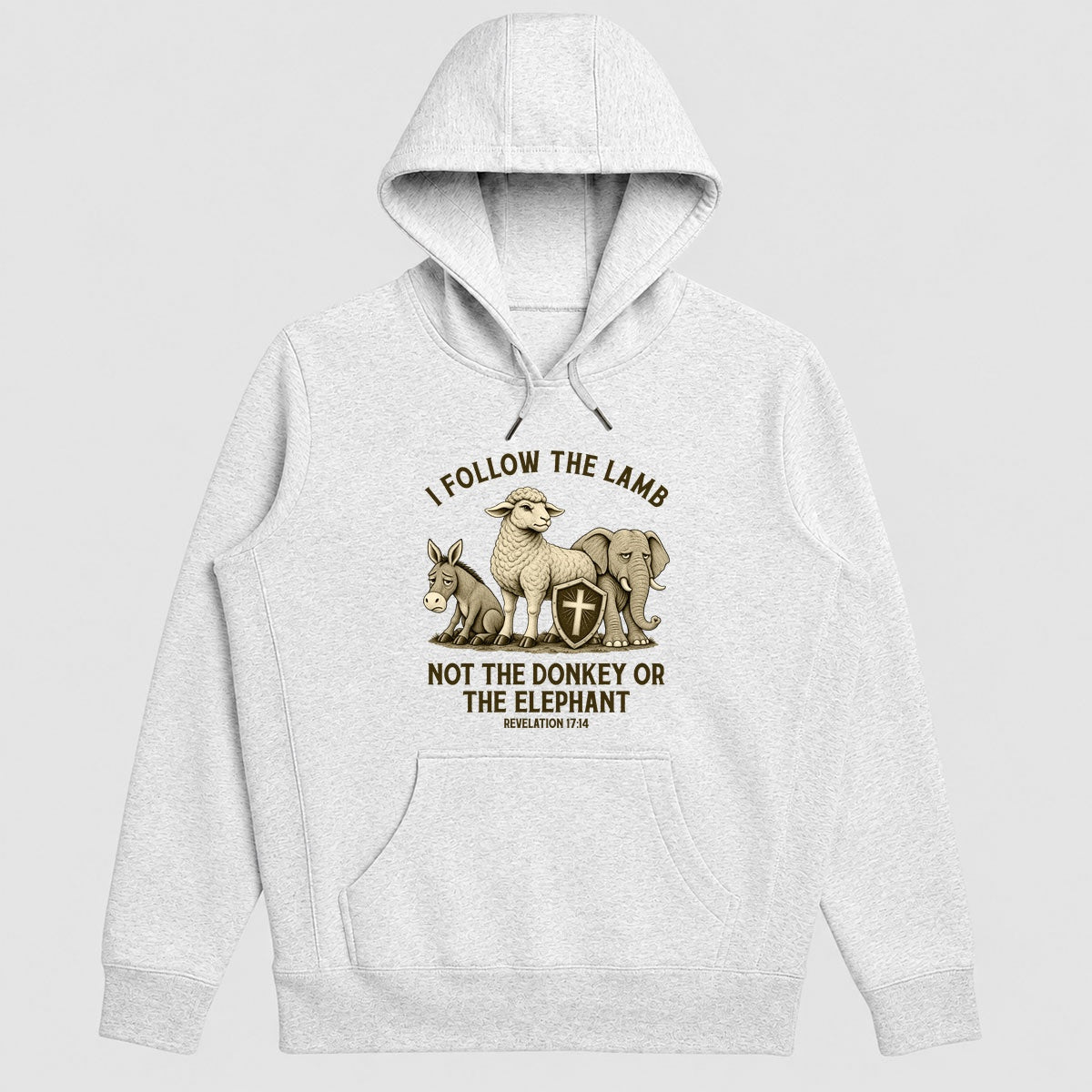 I Follow The Lamb Not The Donkey Or The Elephant, Gift For Christian Voters - 2D Unisex Hoodie