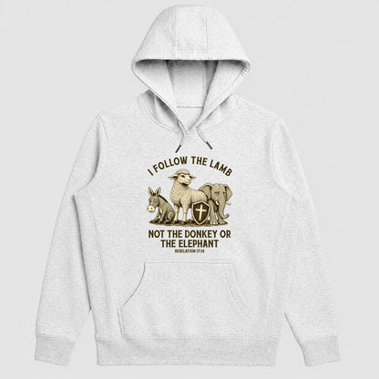 I Follow The Lamb Not The Donkey Or The Elephant, Gift For Christian Voters - 2D Unisex Hoodie