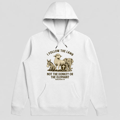 I Follow The Lamb Not The Donkey Or The Elephant, Gift For Christian Voters - 2D Unisex Hoodie