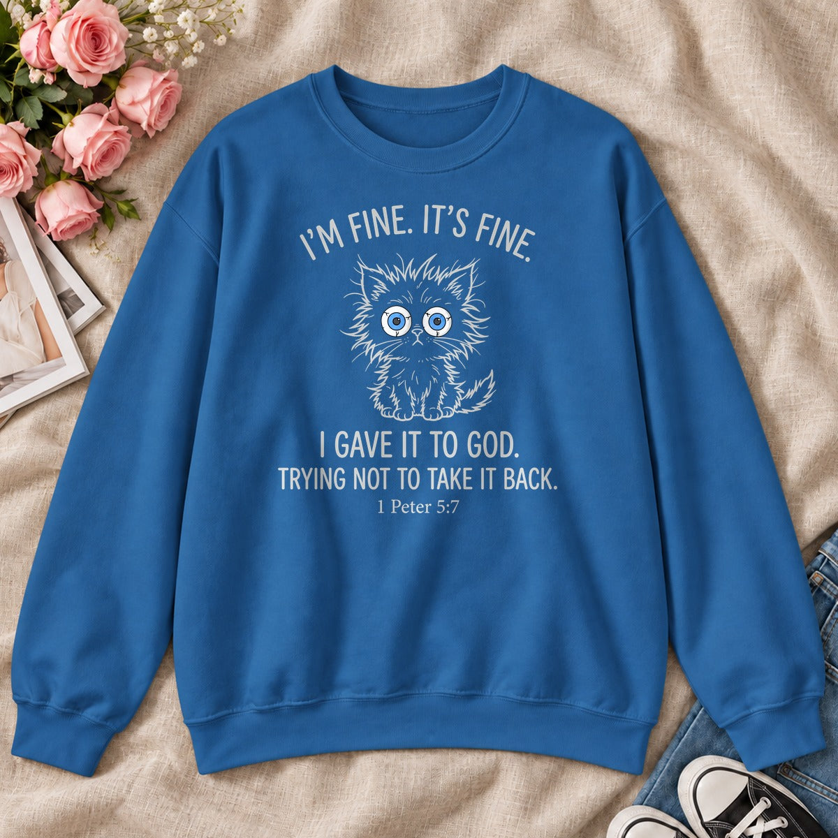 I Gave It To God, Gift For Christian Cat Lovers - 2D Unisex Sweatshirt