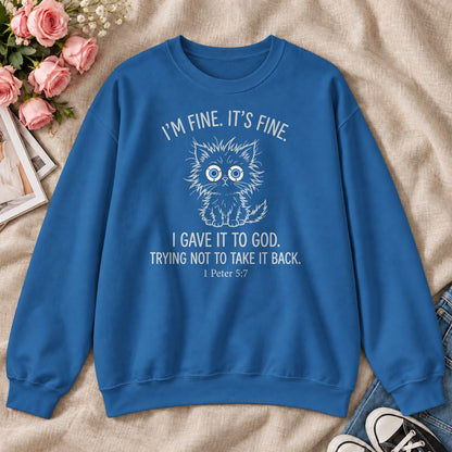 I Gave It To God, Gift For Christian Cat Lovers - 2D Unisex Sweatshirt